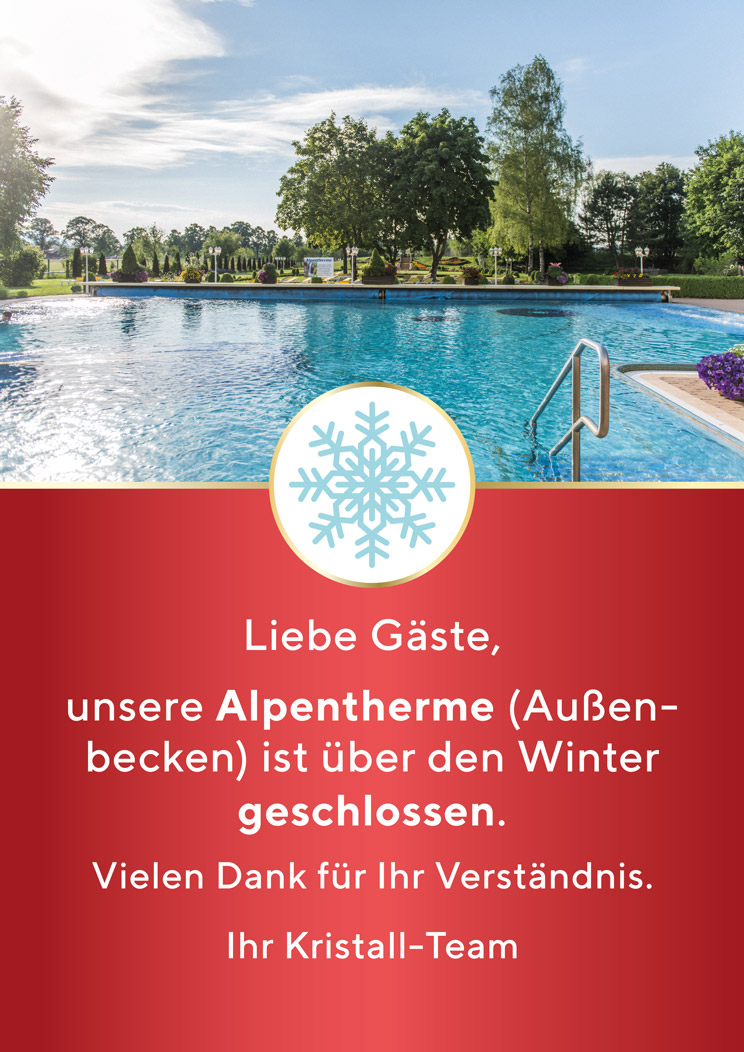 Alpentherme-Becken vorübergehend geschlossen